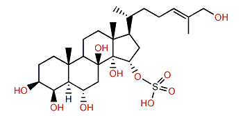 (24E)-5a-Cholest-24-en-3b,4b,6a,8,14,15a,26-heptol 15-sulfate